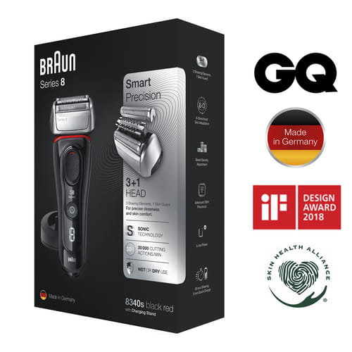Braun Series 8 8340s Next Generation, Electric Shaver, Charging Stand, Fabric Case, Black – image 5
