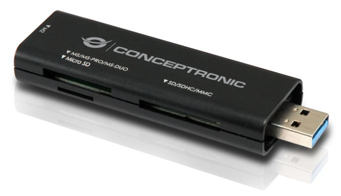 Conceptronic CMULTITRVU3 card reader USB 3.2 Gen 1 (3.1 Gen 1) Black – image 2