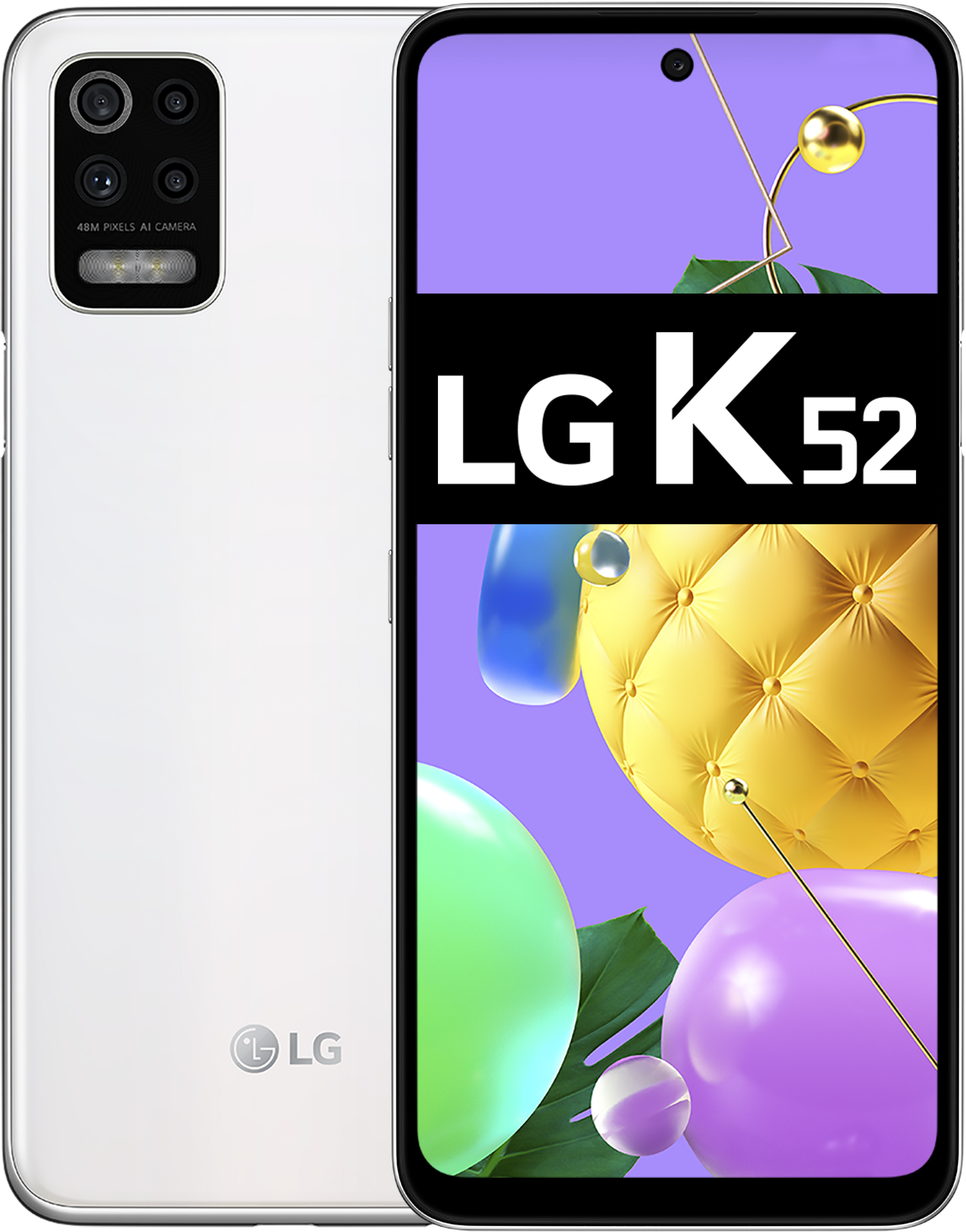 LG K52 16.7 cm (6.59") Dual SIM Android 10 4G USB Type-C 4 GB 64 GB 4000 mAh White – image 1