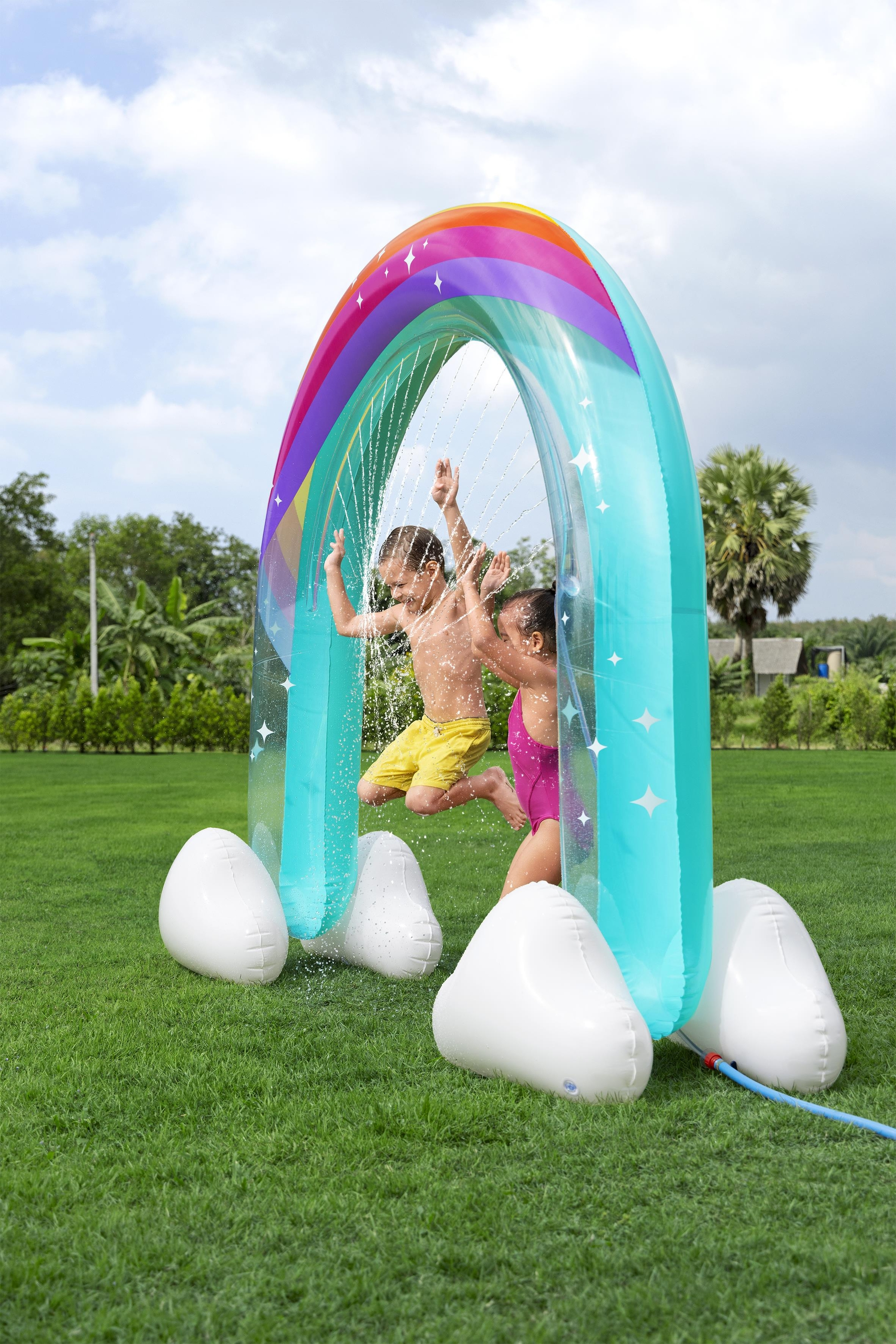 Resim Bestway Jumbo Rainbow Dreams Şişme Fıskiye 2,21 m x 71 cm x 1,93 m