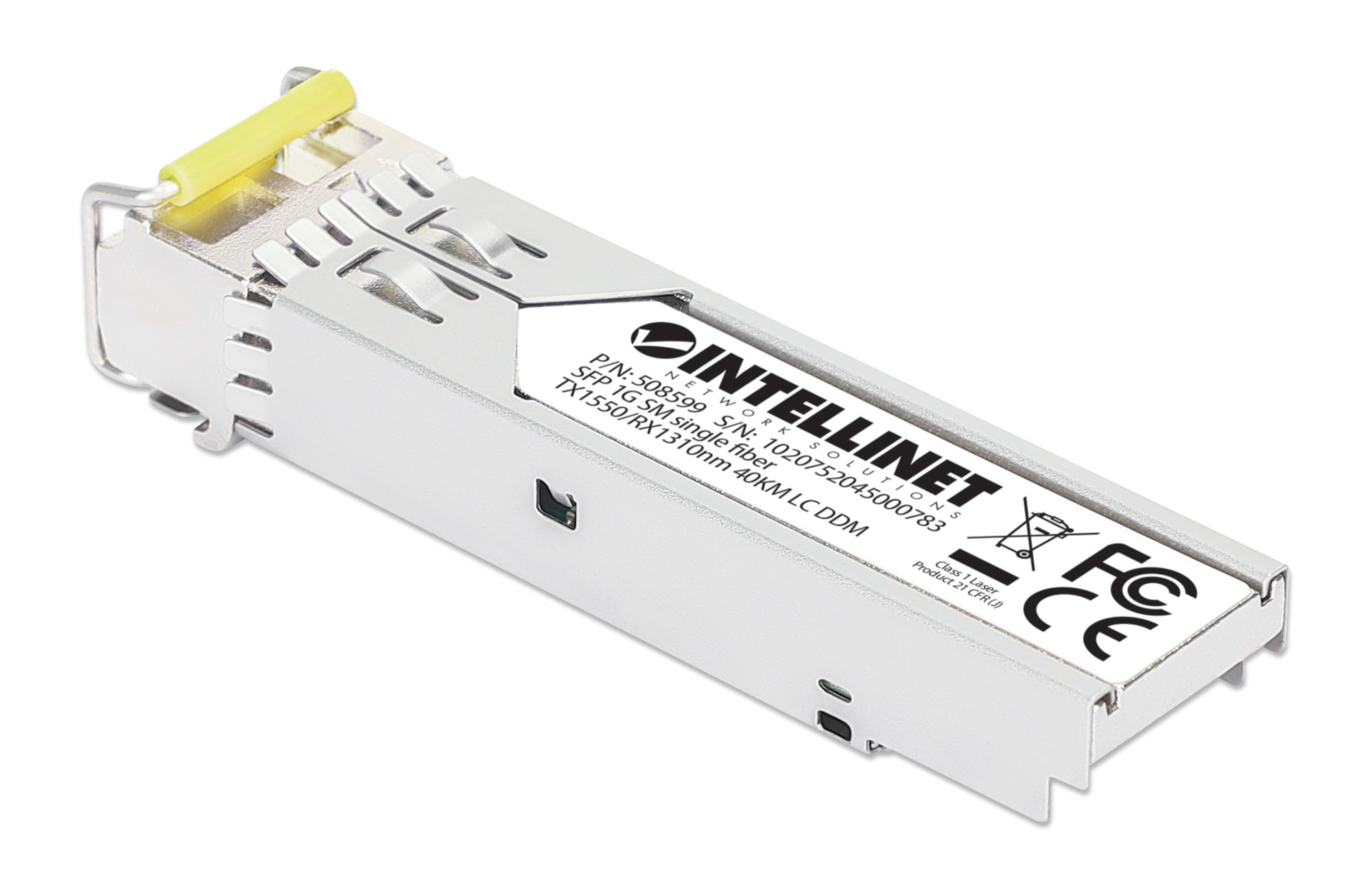 Intellinet Gigabit Fiber WDM Bi-Directional SFP Optical Transceiver Module 1000Base-BX-D (LC) Single-Mode Port, 40 km (25 mi.), BiDi WDM (RX1310/TX1550), MSA-co – image 2