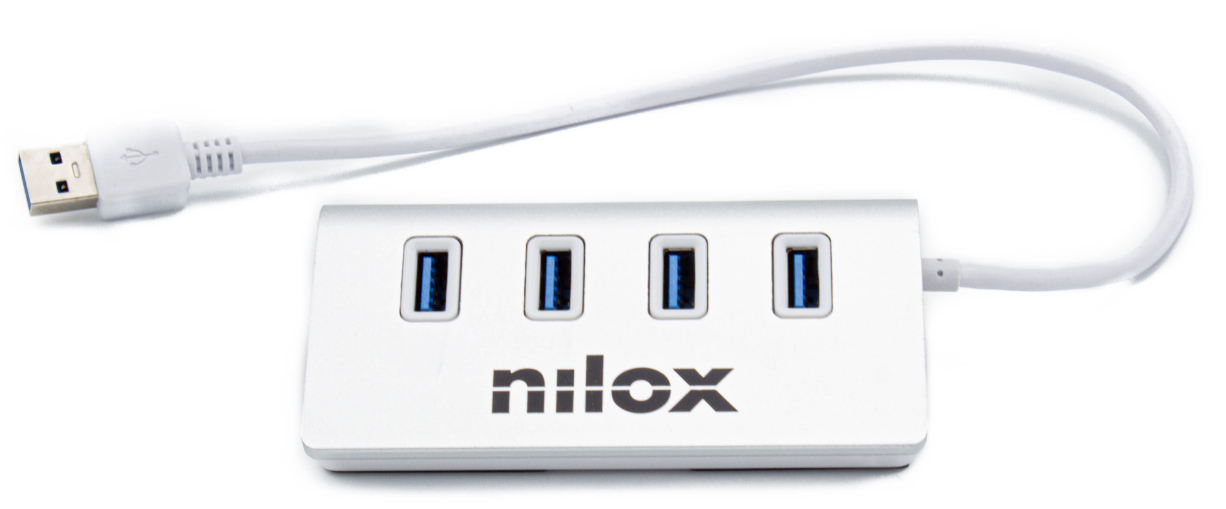 Nilox NX4HUB30 interface hub USB 3.2 Gen 1 (3.1 Gen 1) Type-A 5000 Mbit/s Grey