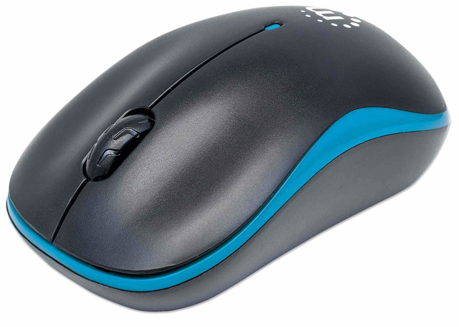 Manhattan Success Wireless Mouse (Promo), Black/Blue, 1000dpi – image 1