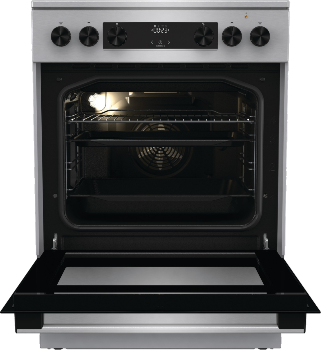 Gorenje GECS6C70XC cooker Freestanding cooker Electric Coil hob Stainless steel – image 3
