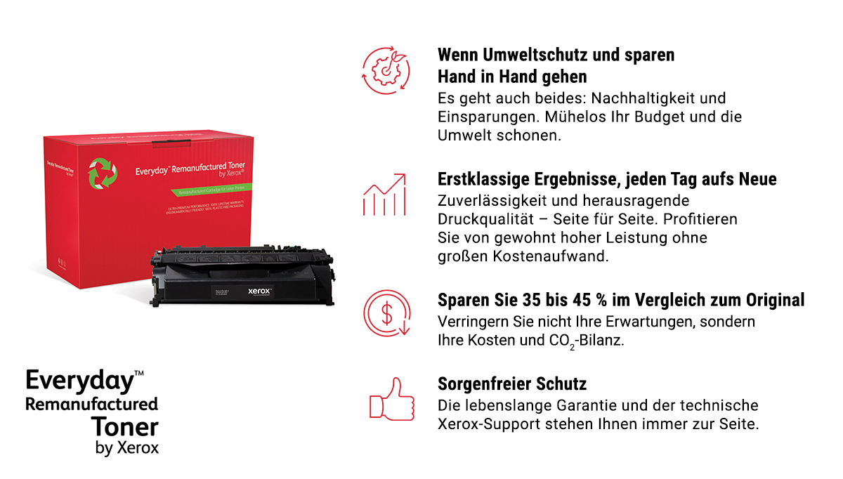 Everyday ™ Schwarz Toner von Xerox, kompatibel mit HP 305A (CE410A), Standardkapazität