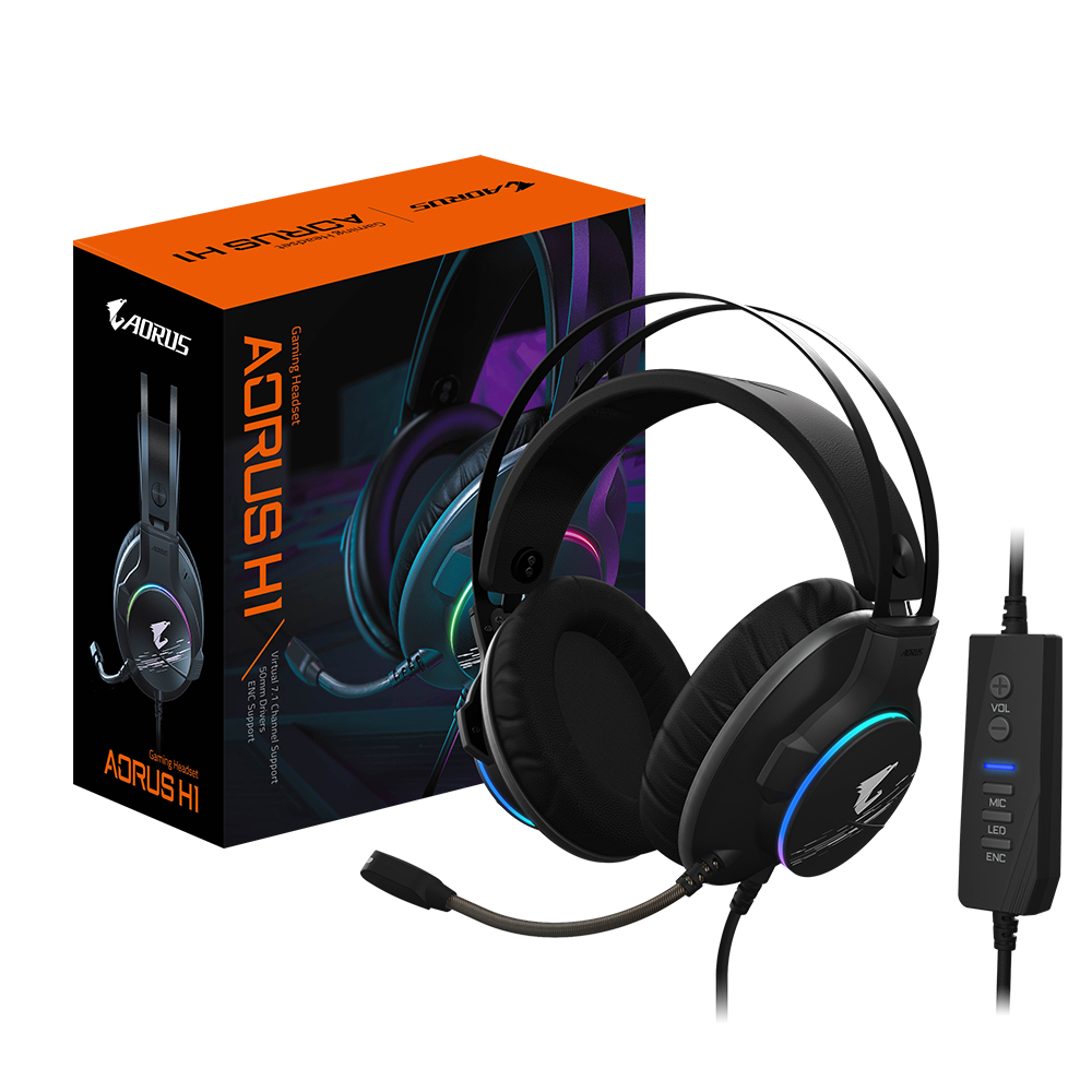 GIGABYTE H1 Headset Wired Head-band Gaming USB Type-A Black – image 8