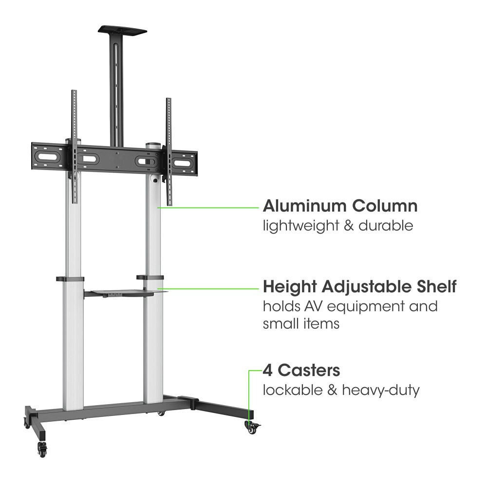 Techly Floor Stand Trolley LCD/LED/Plasma TV 60-100" – image 7