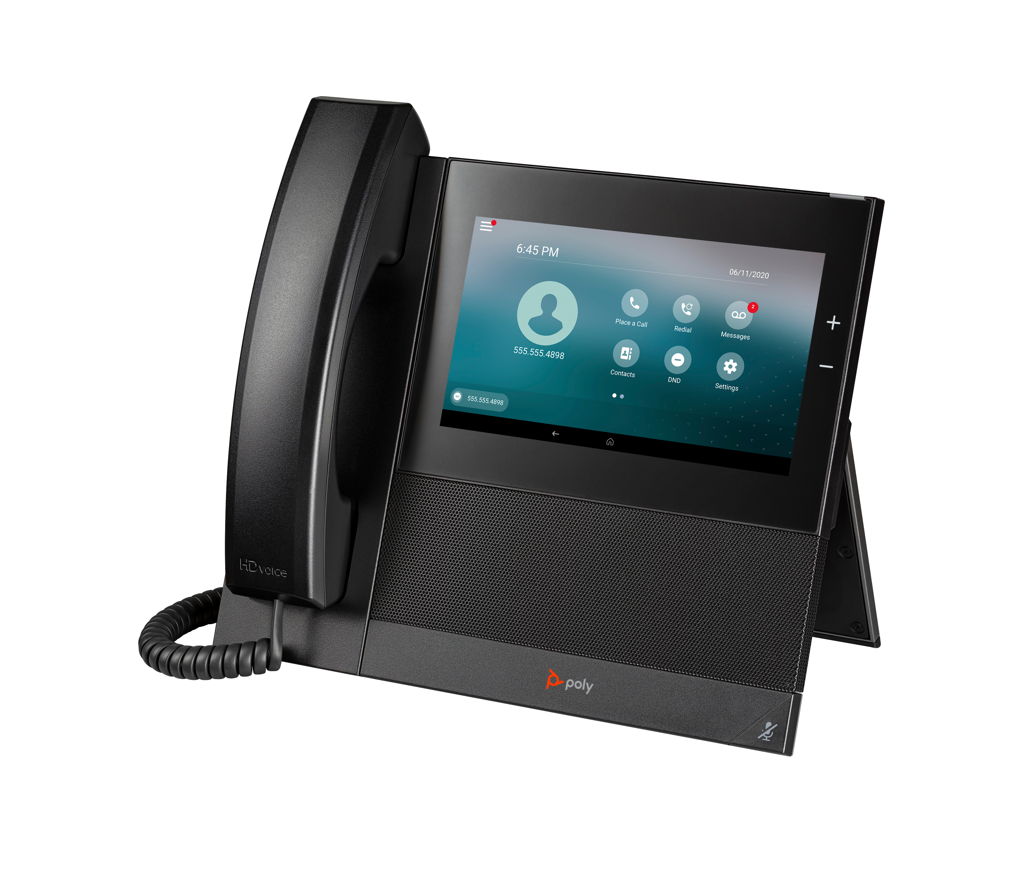 HP Poly CCX 600 Business Media Phone with Open SIP and PoE-enabled. Product colour: Black. Compatible operating systems: A