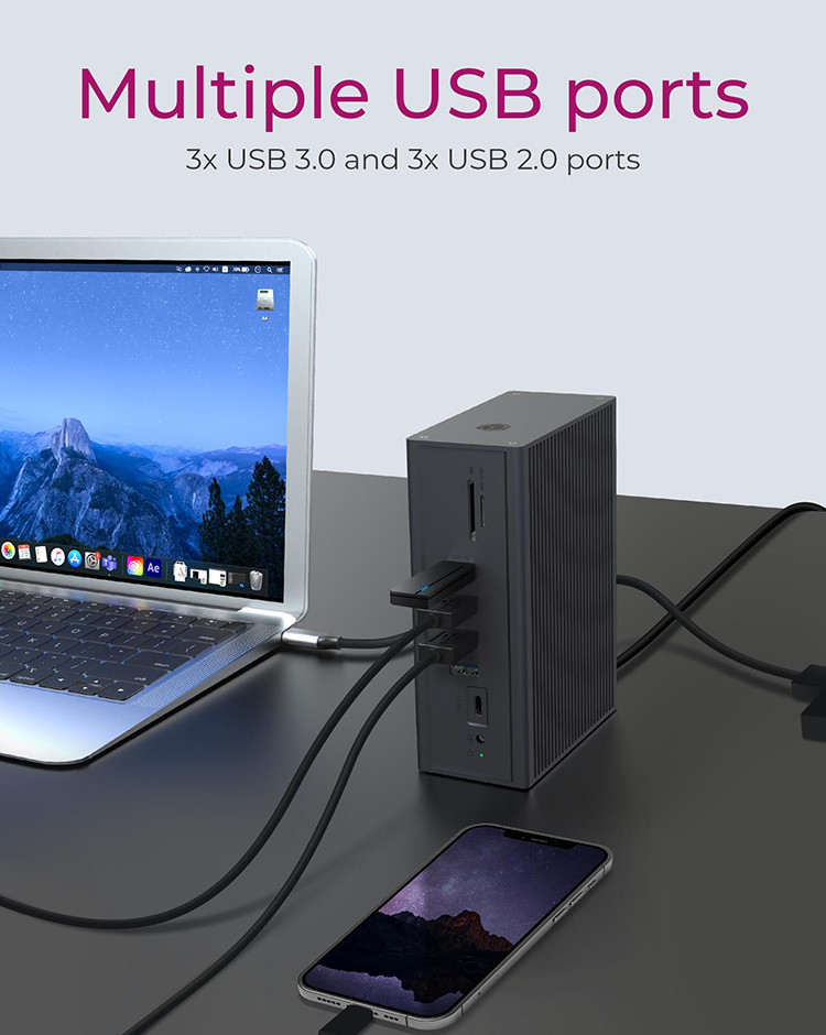 ICY BOX IB-DK2262AC Wired USB 3.2 Gen 1 (3.1 Gen 1) Type-C Anthracite – image 8