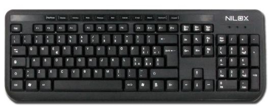 Nilox 10NXKB3526006 keyboard USB + PS/2 Black – image 1