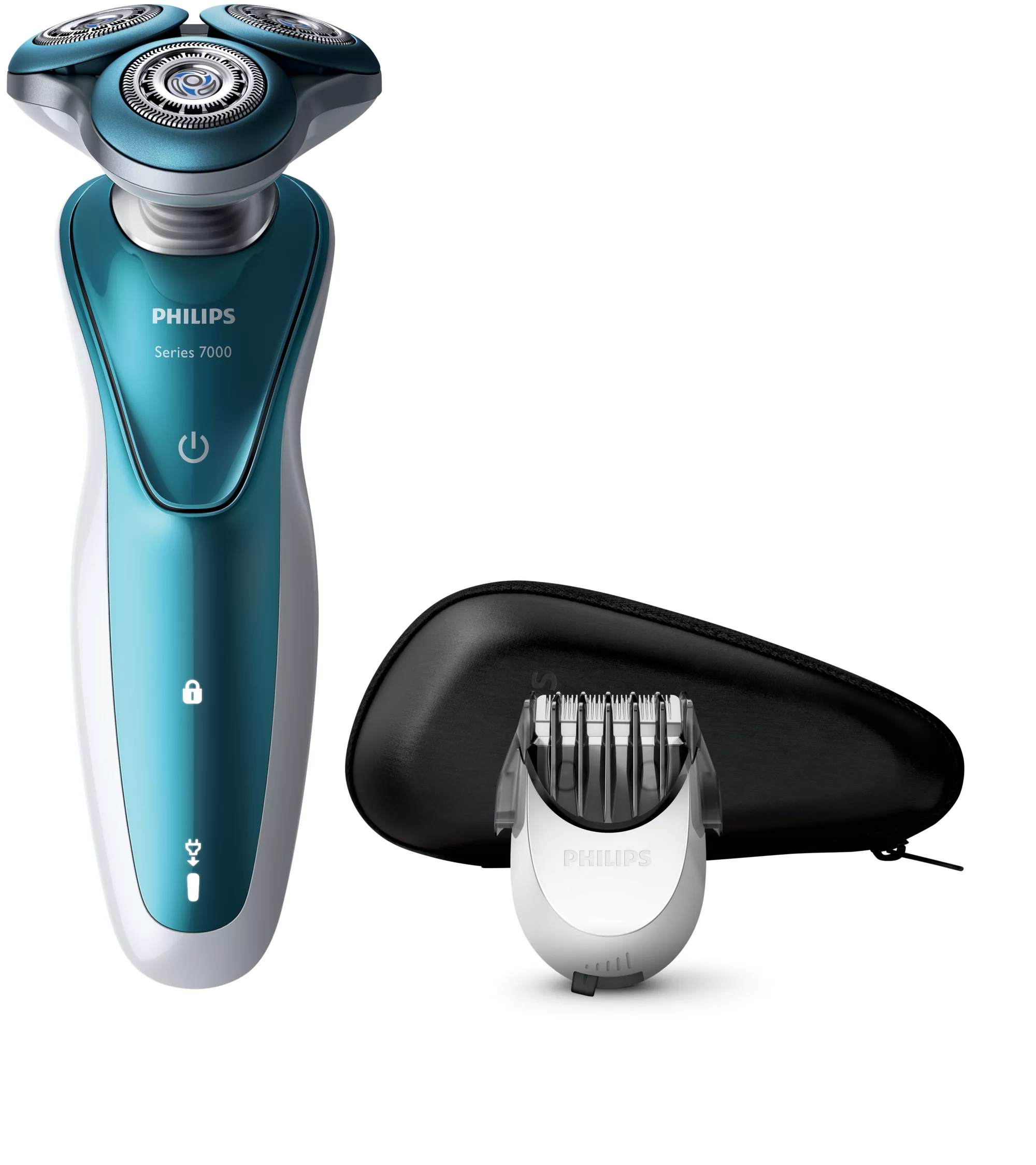 Philips SHAVER Series 7000 S7370/41R1 men's shaver Rotation shaver Trimmer Blue, White