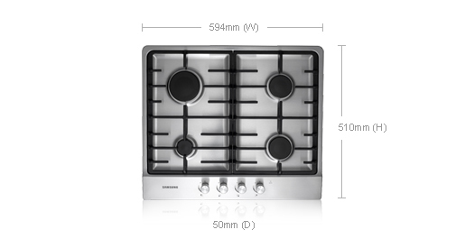 Samsung GN642FFXD hob Stainless steel Built-in Gas 4 zone(s) – image 2