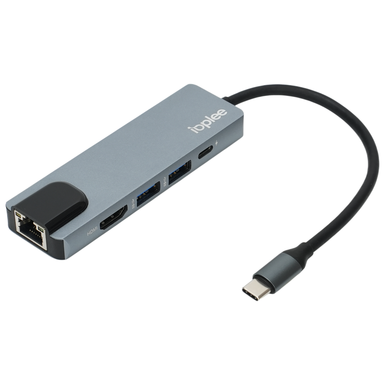 IOPLEE IOPEXTHE5IN1604 interface hub USB Type-C Grey