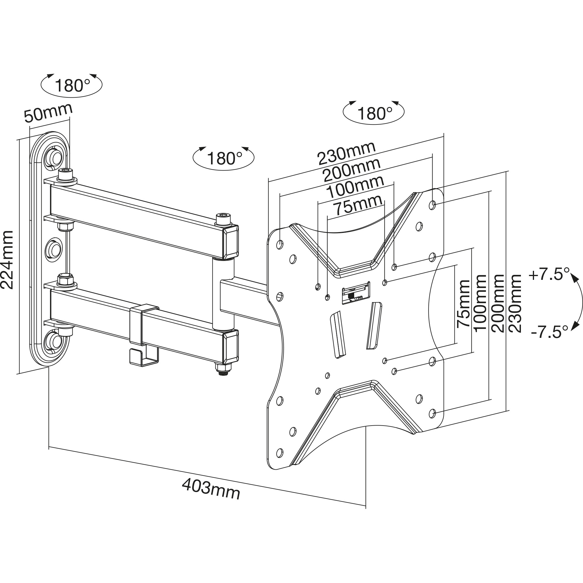 InLine Basic wall mount, for flat screen TV 58-107cm (23-42") – image 6
