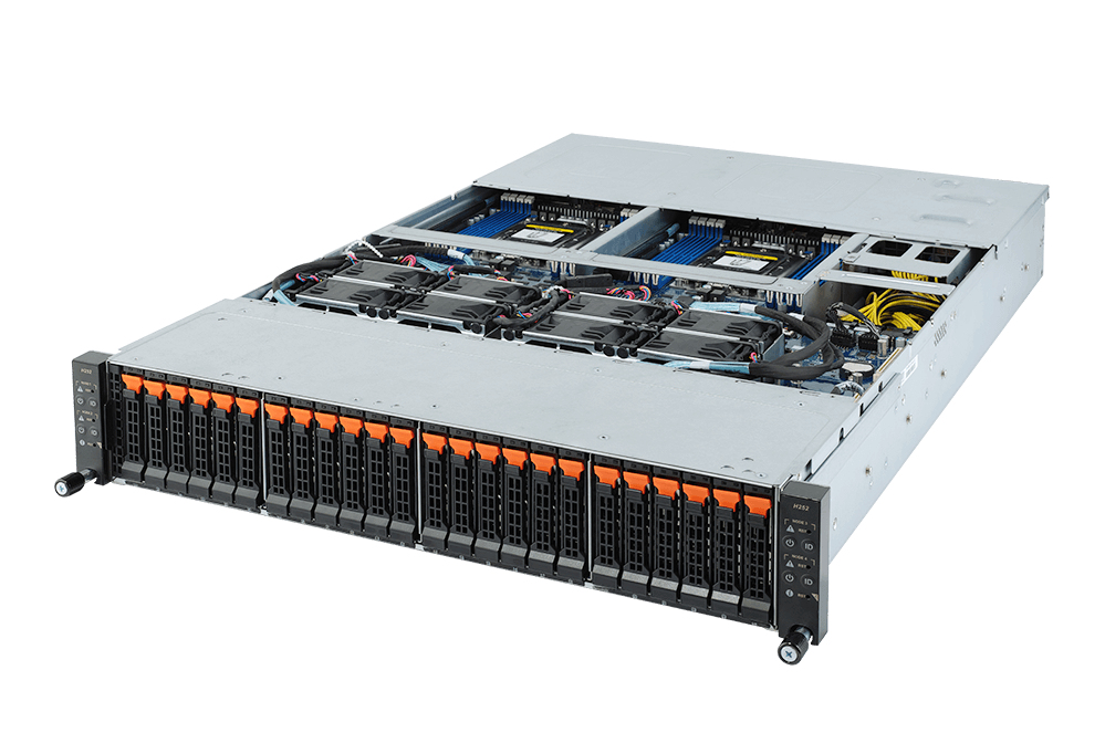 GIGABYTE H252-Z10 Socket SP3 Rack (2U) Black, Steel – image 2