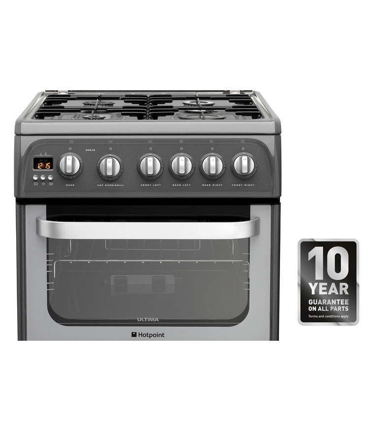 Hotpoint HUG52G cooker Freestanding cooker Natural gas Gas Graphite – image 2
