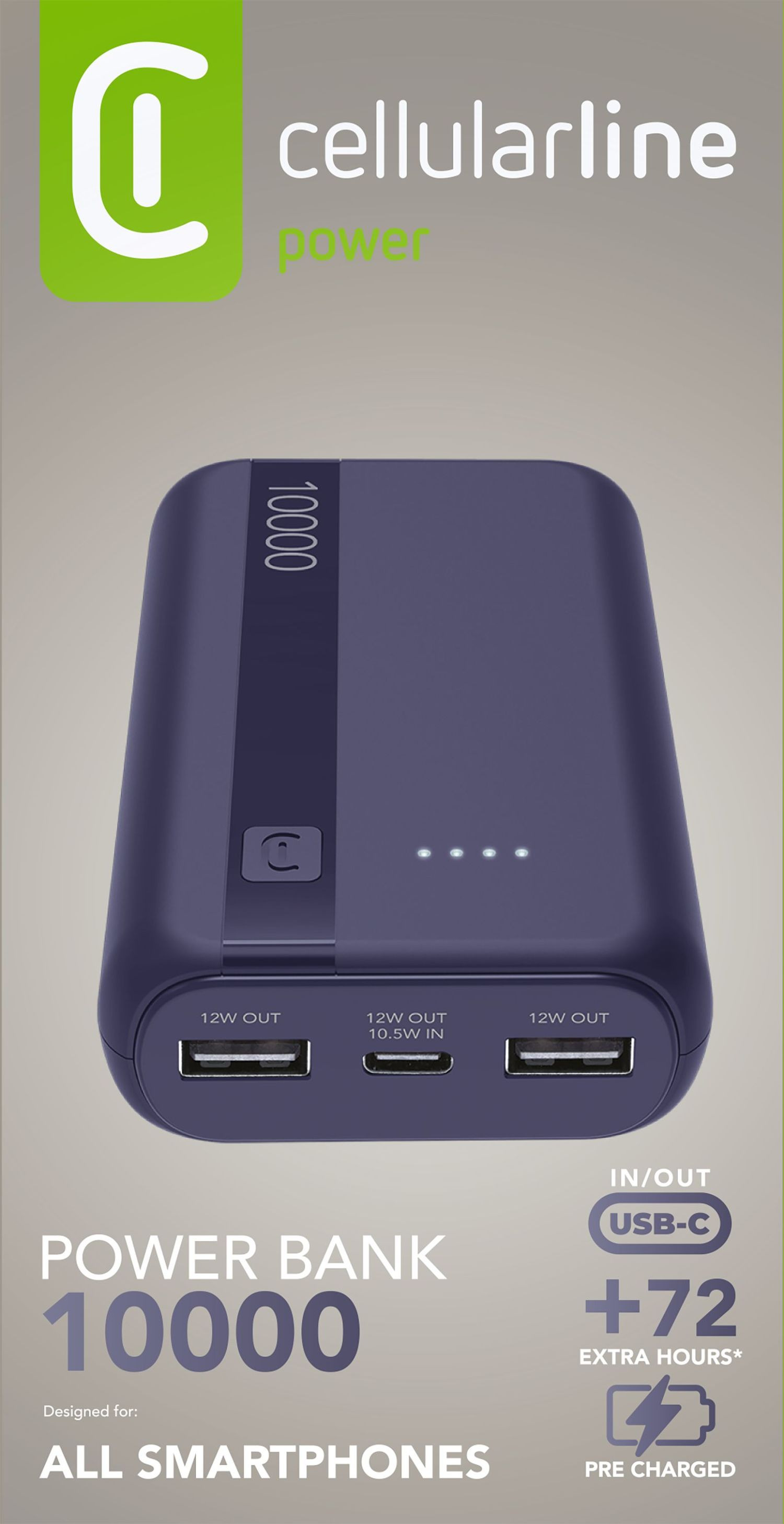 Cellularline ESSENTIAL 10000 POWER BANK DARK BLUE – image 8