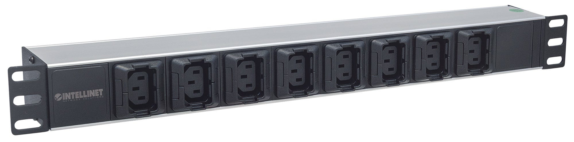 Intellinet 19" 1U Rackmount Anti-Shedding 8-Output C13 Power Distribution Unit (PDU) with Removable Power Cable and Rear C20 Input – image 2