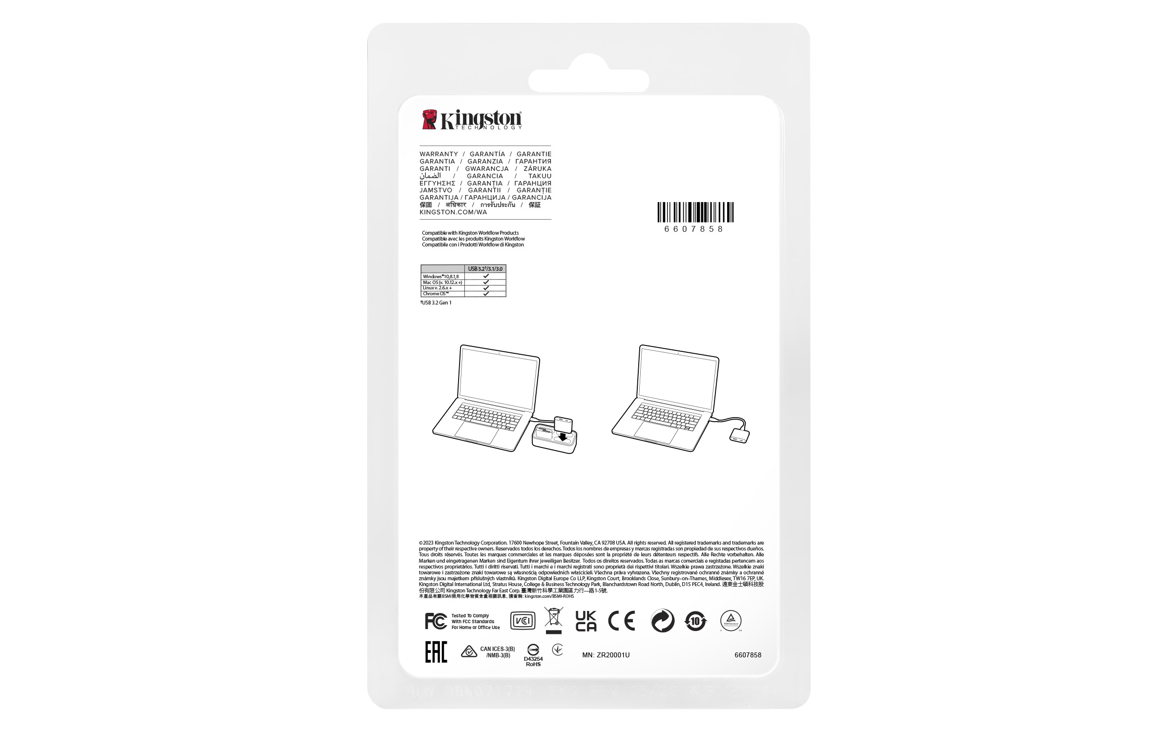 Lector de Memorias Kingston Workflow USB miniHub - 1x USB-A - 1x USB-C - Negro con Plata - WFS-USB Lector de Memorias Kingston Workflow USB miniHub - 1x USB-A - 1x USB-C - Negro con Plata - WFS-USB