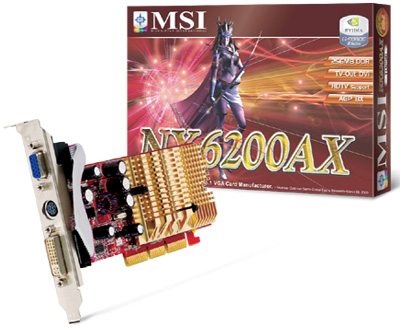 MSI NX6200AX-TD256LF 256MB DDR AGPx8 64bit TVout DVI