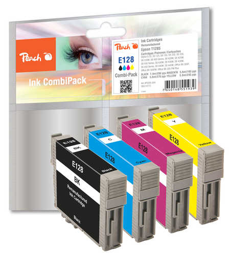 Peach PI200-204 ink cartridge Black, Cyan, Magenta, Yellow