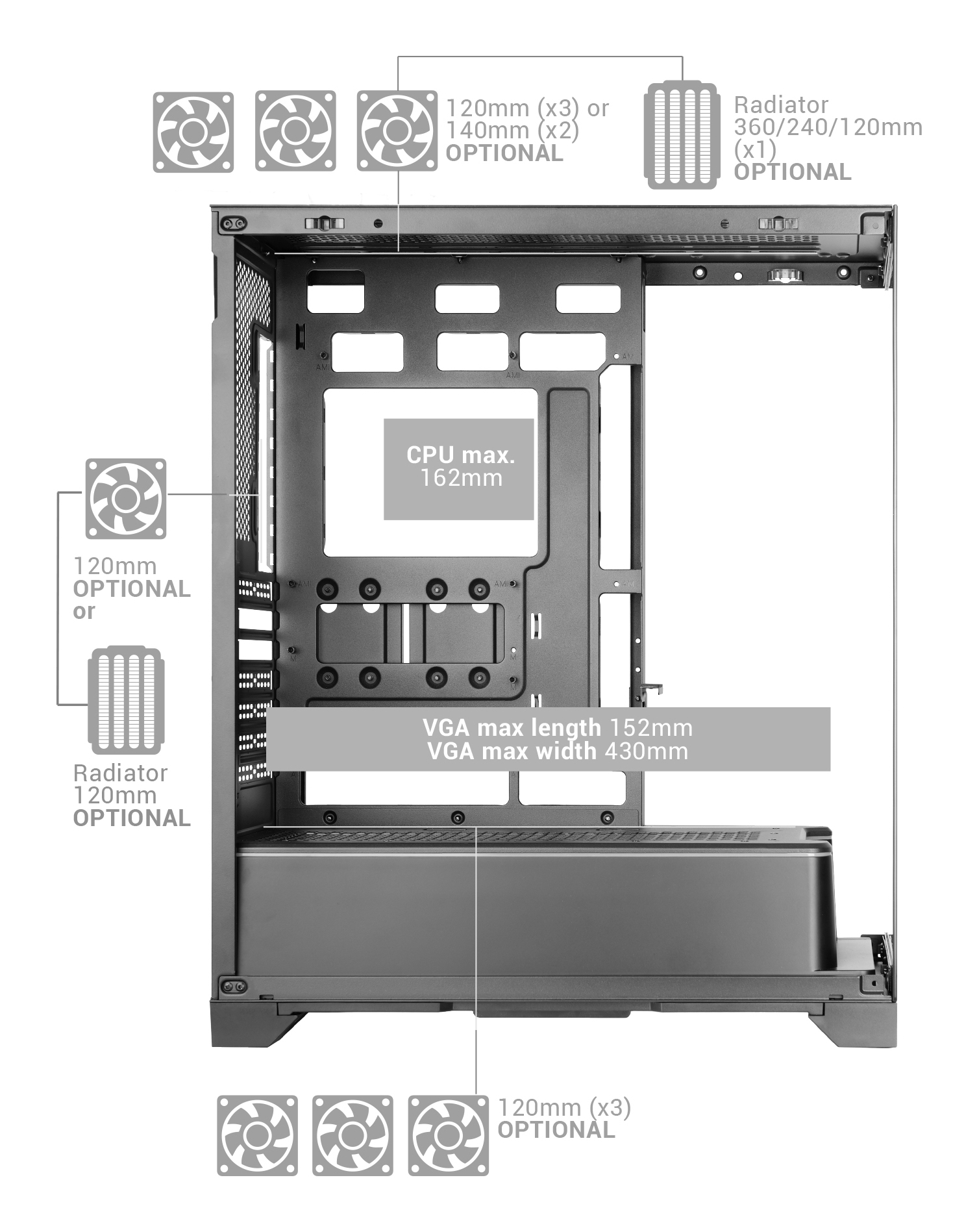 Mars Gaming MCPRISMA computer case Midi Tower Black – image 8