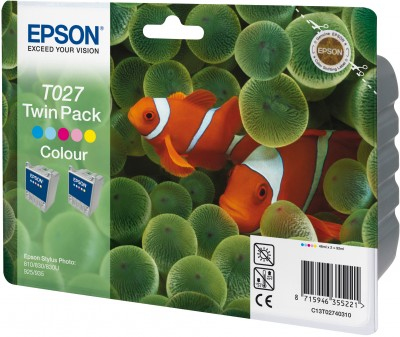 Epson Ink Cartridge Colour T027 (Twin Pack) (Fish) – image 2