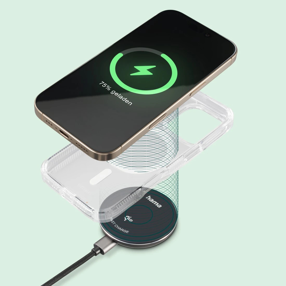 Hama 00201735 mobile device charger Smartphone Black USB Wireless charging Fast charging Indoor – image 8