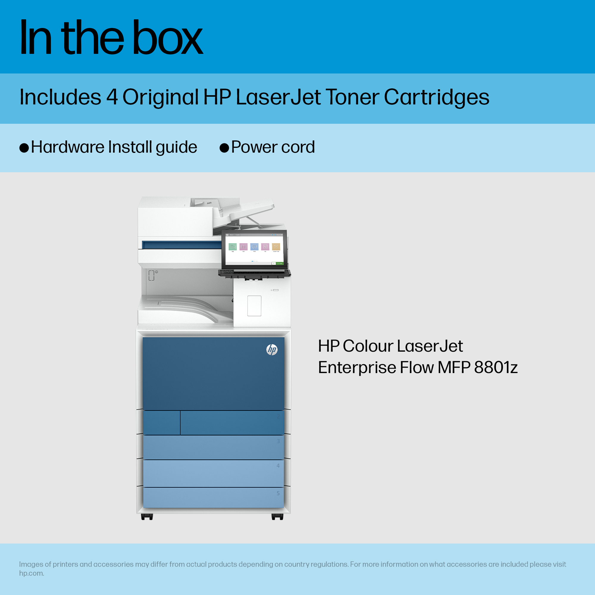 HP Clr LaserJet Ent Flw MFP 8801z Prntr – image 5