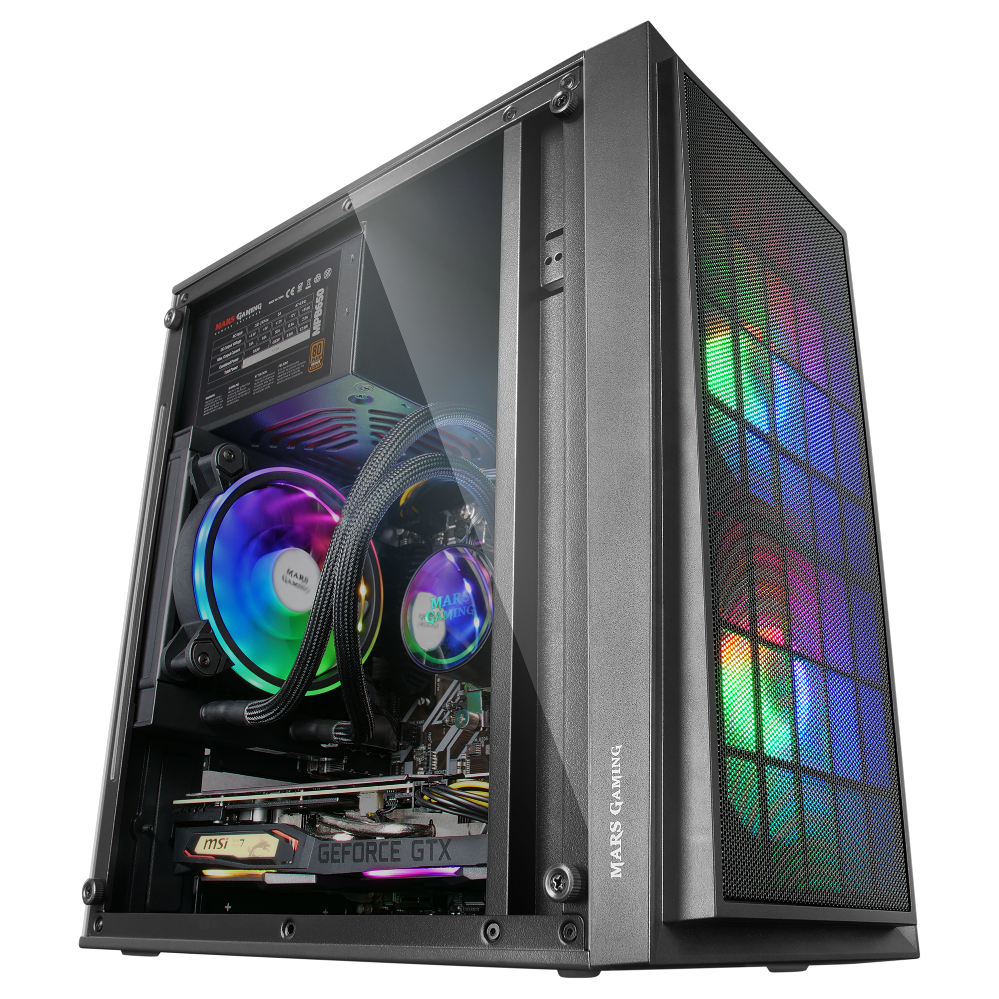 Mars Gaming MCDUO computer case Mini Tower Black – image 2