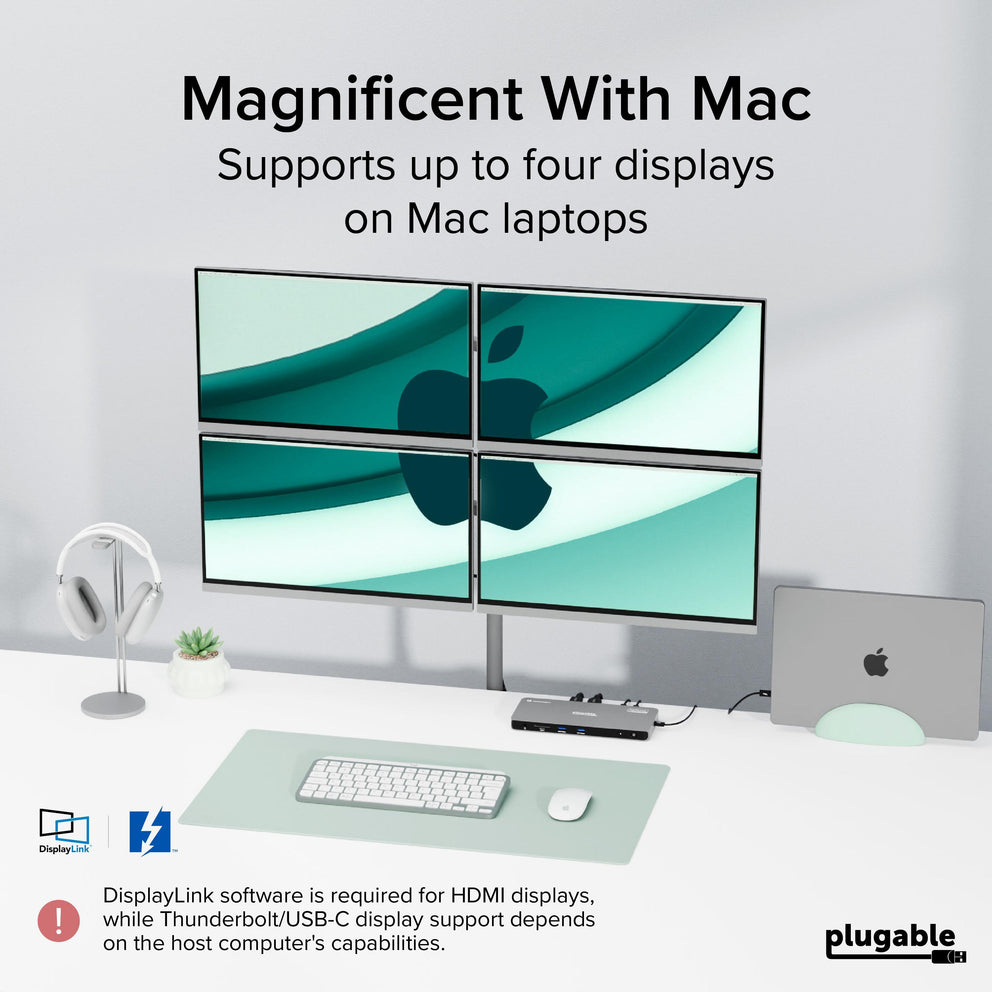 Plugable Technologies TBT-6950PD laptop dock/port replicator Wired Thunderbolt 4 Grey – image 3
