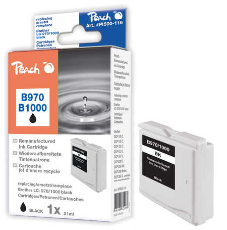Peach PI500-116 ink cartridge 1 pc(s) High (XL) Yield Black