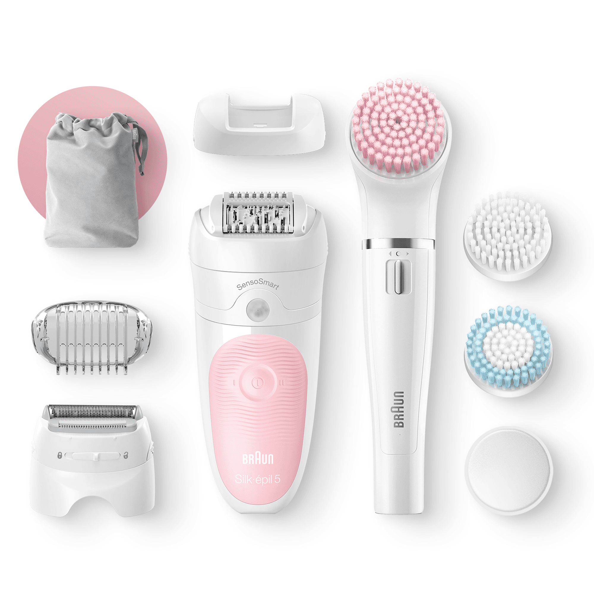 Braun Silk-épil 5 Wet&Dry Silk-épil Beauty Set 5 5-895 Starter 5-in-1 Cordless Wet & Dry Hair Removal - Epilator, Shaver, Cleansing & Exfoliation Kit for Face & – image 8