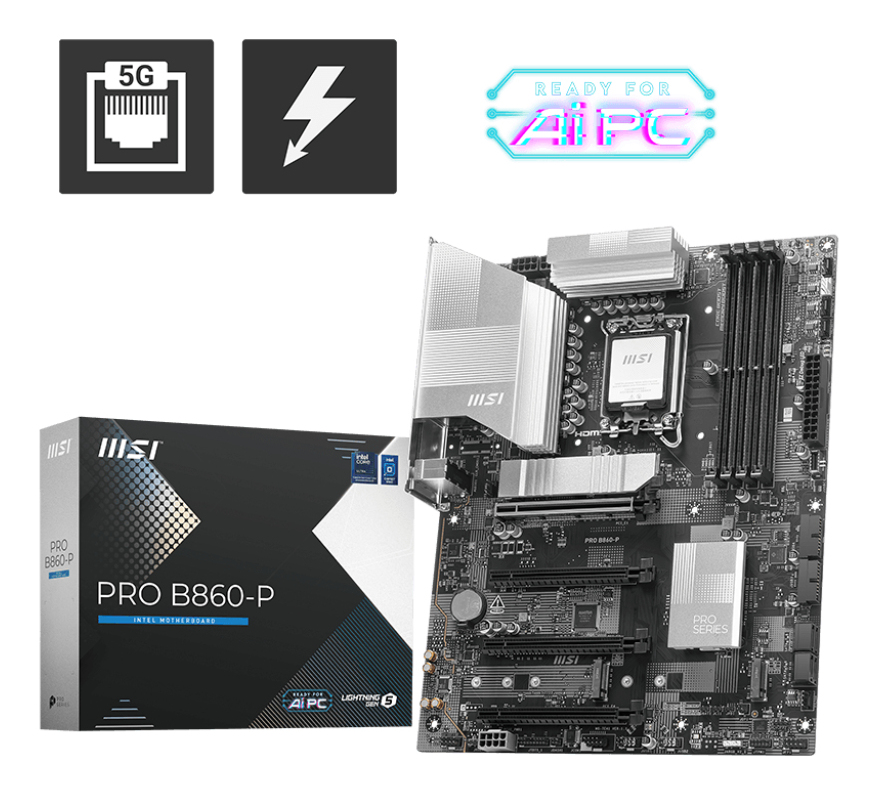 MSI PRO B860-P scheda madre Intel B860 LGA 1851 (Socket V1) ATX