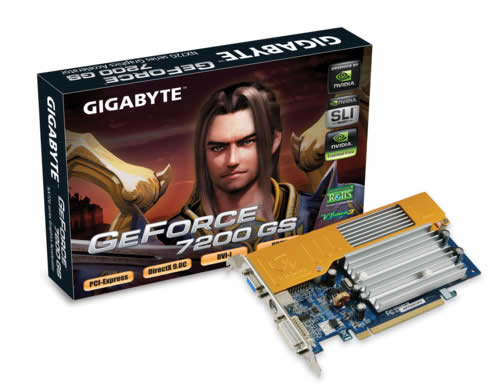 GIGABYTE GV-NX72G512P2 graphics card NVIDIA GeForce 7200 GS GDDR2