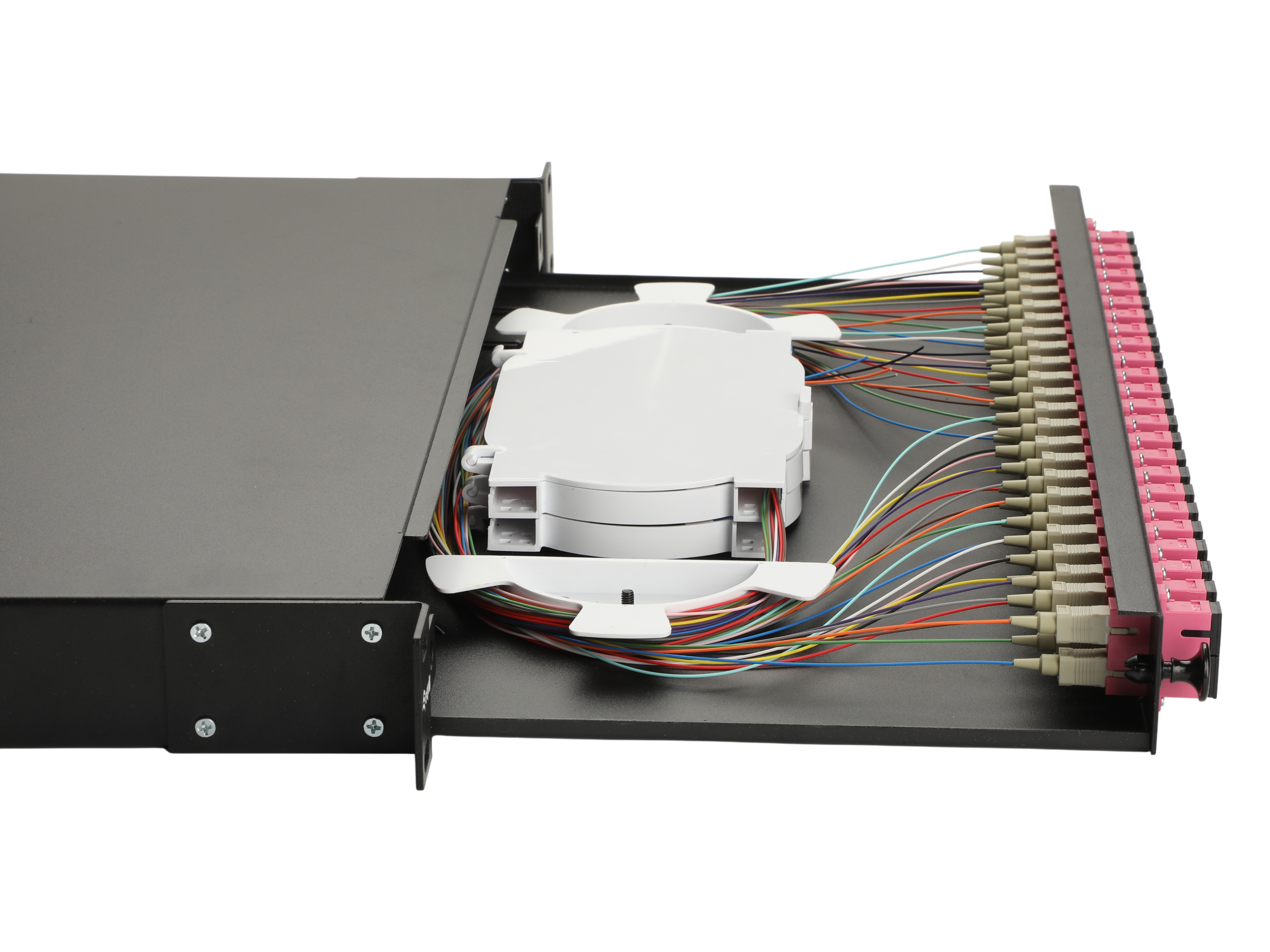 Equip LWL-Spleißkasten 24-Port SC-Duplex OM4 1U komplett  sw