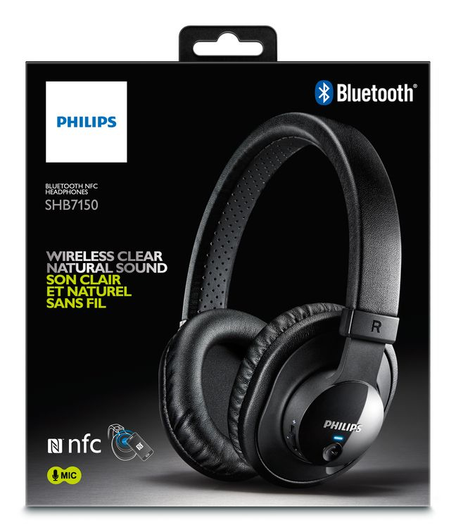 Philips SHB7150FB/27 headphones/headset Wired & Wireless Head-band Bluetooth Black – image 2