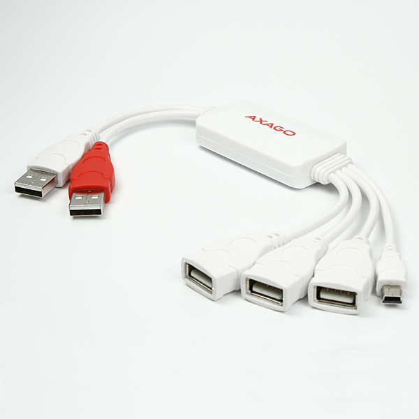 Axagon HUE-C1 interface hub 480 Mbit/s White – image 3