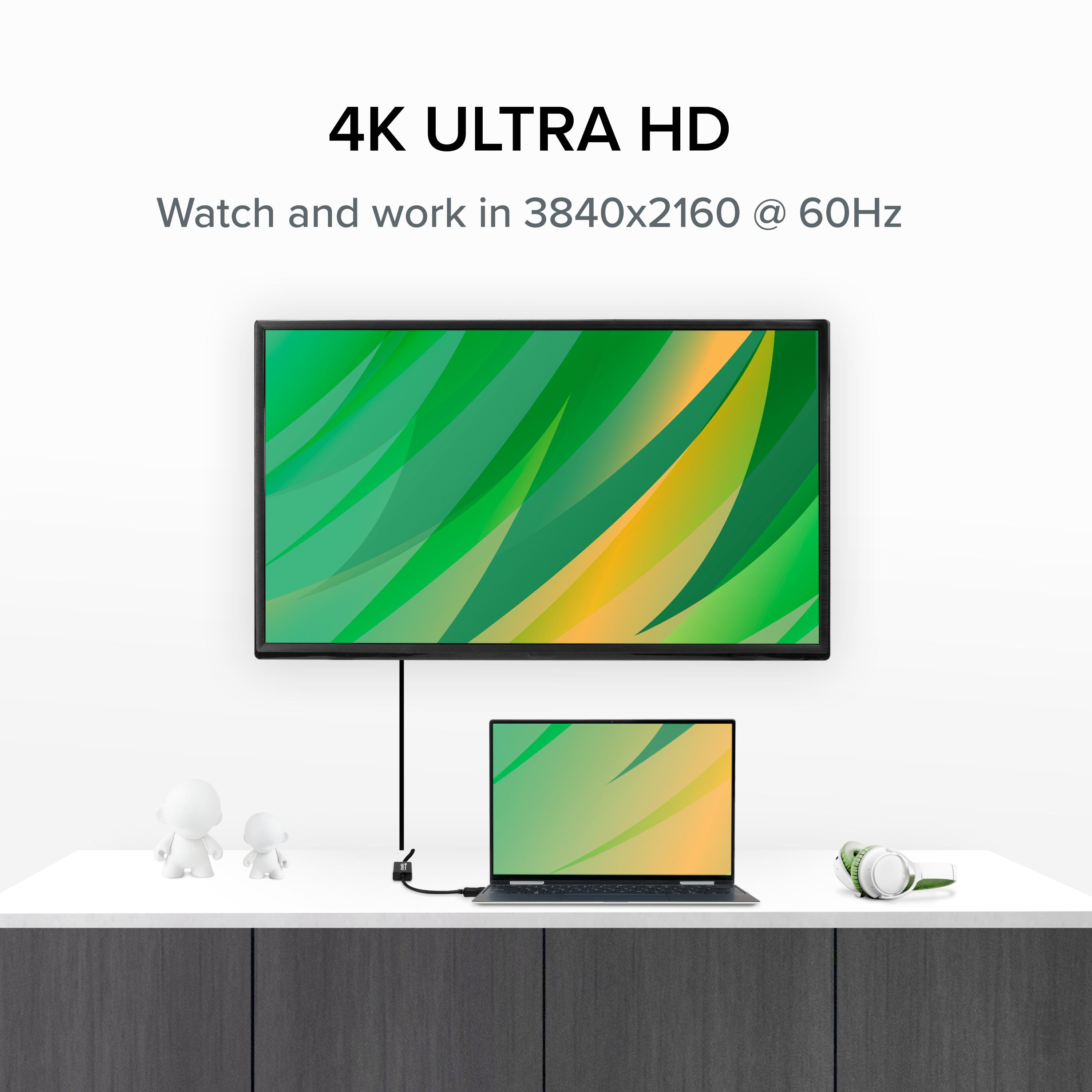 Resim Plugable Technologies Aktif DisplayPort - HDMI 2.0 Adaptör, 4K@60Hz