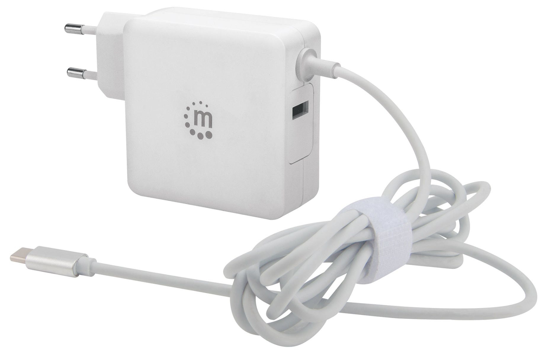 Manhattan Wall/Power Mobile Device Charger (Euro 2-pin), USB-C and USB-A ports, USB-C Output: – image 4