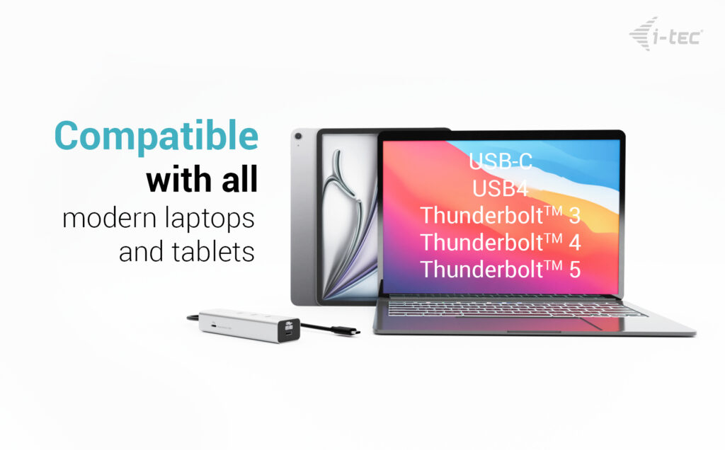 i-tec Metal USB-C Charging HUB 5port with USB-C video 8K + Power Delivery – image 7