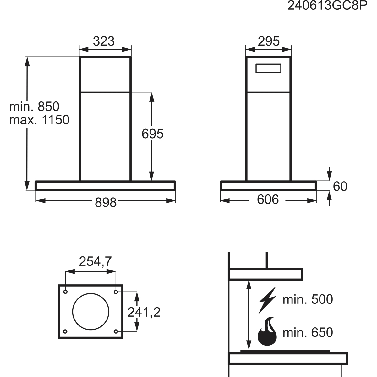 AEG NDI9791AT Wall-mounted Black 440 m³/h – image 8
