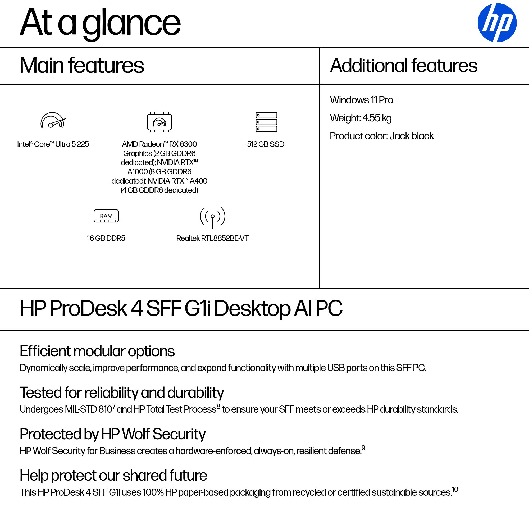 HP ProDesk 4 SFF G1i Desktop AI PC – image 3