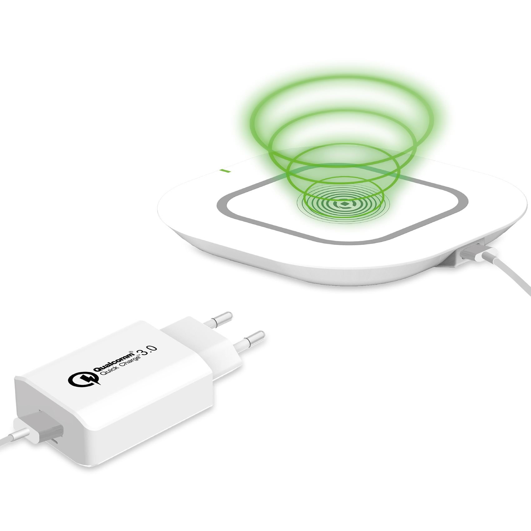 Celly WLKIT3IN1WH mobile device charger Mobile phone, Smartphone, Tablet White USB Wireless charging Fast charging Indoor – image 3