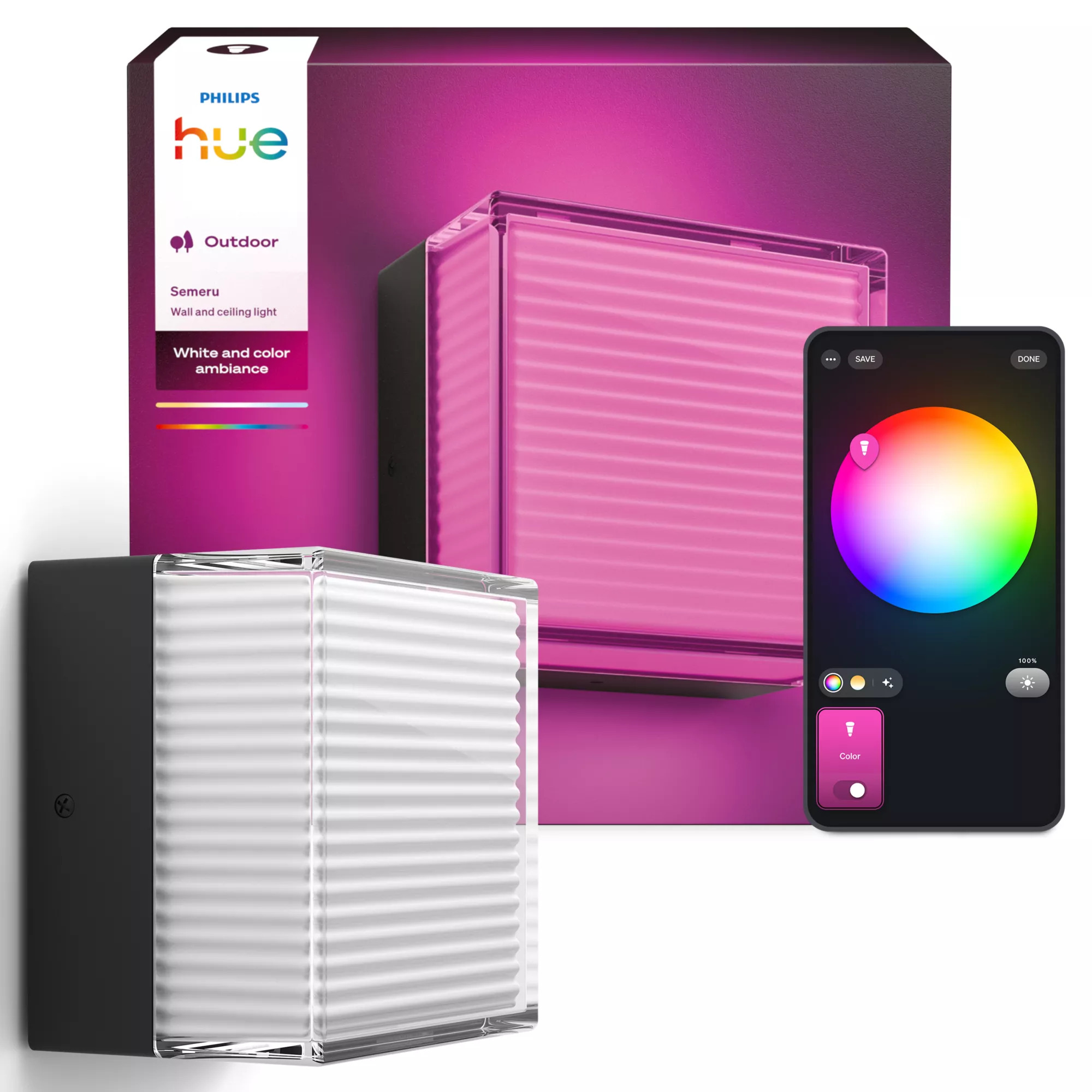 Philips by Signify Philips Hue Semeru wall light square – image 4