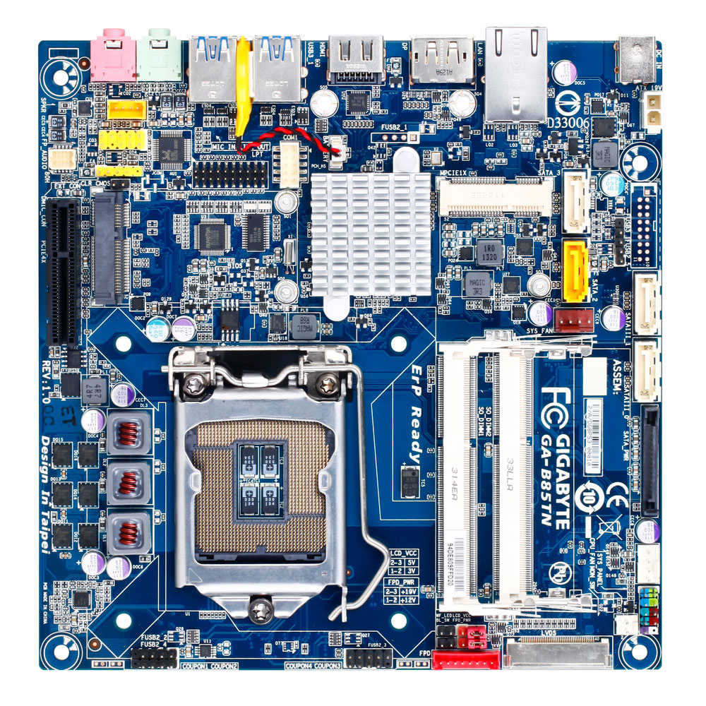 GIGABYTE GA-B85TN motherboard Intel® B85 LGA 1150 (Socket H3) mini ITX