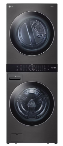 LG WK22BS6E washer dryer Freestanding Front-load Black – image 1