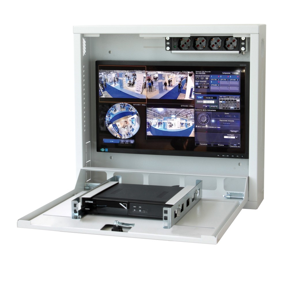 Techly ICRLIM08AI2 rack cabinet 1U Wall mounted rack White
