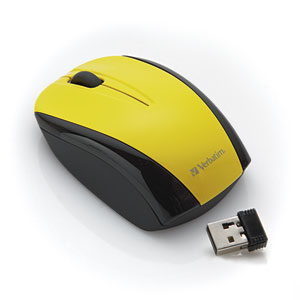 Verbatim Nano Wireless Notebook Optical Mouse - Yellow