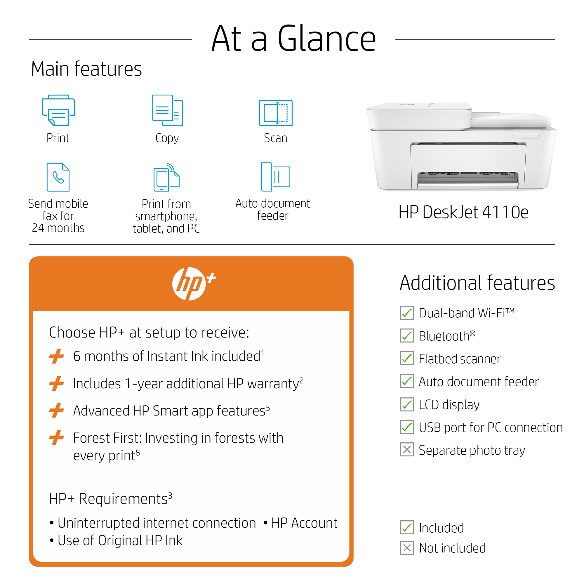HP DeskJet 4110e AiO Printer – image 8